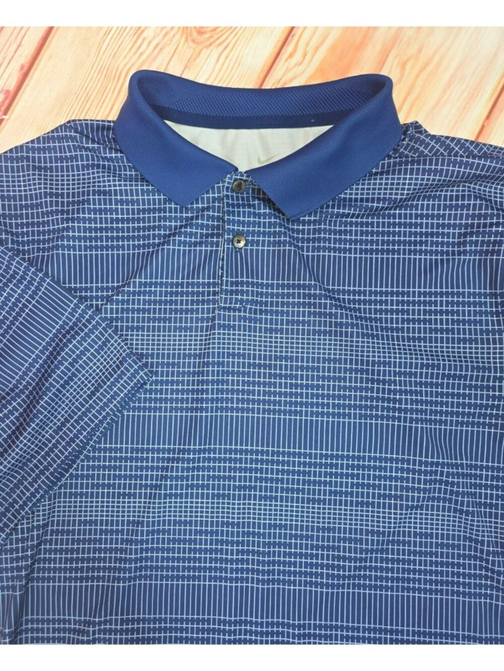 Nike Dri-Fit Mens Blue Polo Large